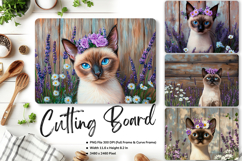 Cat Cutting Board Cat Flower Pet Animal Chopping Board_283 Product Image 1