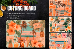 Sea Cutting Board Blue Ocean Chopping Board Sublimation_30 Product Image 1