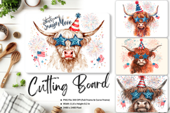 Highland Cow Cutting Board Kitchen Chopping Board Design_293 Product Image 1