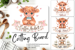 Highland Cow Cutting Board Kitchen Chopping Board Design_297 Product Image 1