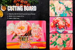 Flower Cutting Board Kitchen Chopping Board Sublimation_3 Product Image 1