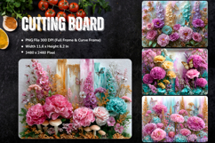Flower Cutting Board Kitchen Chopping Board Sublimation_4 Product Image 1