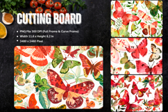 Butterfly Flower Cutting Board Kitchen Vintage Chopping_30 Product Image 1