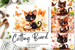 Cat Cutting Board Cat Flower Pet Animal Chopping Board_303 Product Image 1