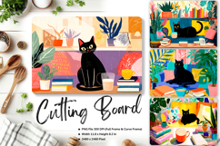 Cat Cutting Board Cat Flower Pet Animal Chopping Board_309 Product Image 1