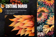 Flower Cutting Board Kitchen Chopping Board Sublimation_36 Product Image 1