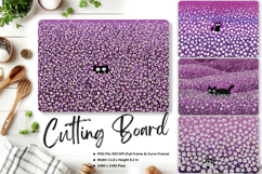 Cat Cutting Board Cat Flower Pet Animal Chopping Board_36 Product Image 1