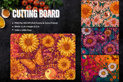 Butterfly Flower Cutting Board Kitchen Vintage Chopping_40 Product Image 1