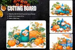 Pumpkin Cutting Board Kitchen Fall Autumn Chopping Board_42 Product Image 1