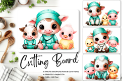 Highland Cow Cutting Board Kitchen Chopping Board Design_46 Product Image 1