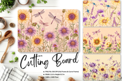 Flower Cutting Board Kitchen Chopping Board Sublimation_47 Product Image 1