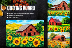 Farm Animal Cutting Board Farmhouse Chopping Board Product Image 1