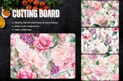 Flower Cutting Board Kitchen Chopping Board Sublimation_6 Product Image 1