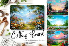 Flower Cutting Board Kitchen Chopping Board Sublimation_50 Product Image 1