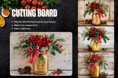 Mason Jars Flower Cutting Board Kitchen Chopping Board_51 Product Image 1