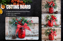 Mason Jars Flower Cutting Board Kitchen Chopping Board_52 Product Image 1