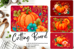 Pumpkin Cutting Board Kitchen Fall Autumn Chopping Board_53 Product Image 1