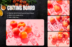 Fruit Cutting Board Peach Chopping Board Printables_2 Product Image 1