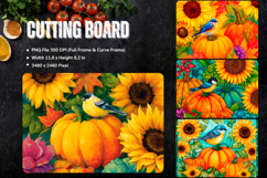 Pumpkin Cutting Board Kitchen Fall Autumn Chopping Board_60 Product Image 1