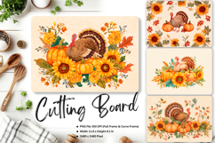 Pumpkin Cutting Board Kitchen Fall Autumn Chopping Board_60 Product Image 1