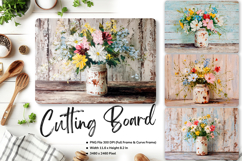 Flower Cutting Board Kitchen Chopping Board Sublimation_62 Product Image 1