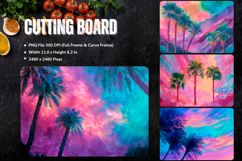 Palm Tree Cutting Board Summer Coconut tree Chopping Board64 Product Image 1