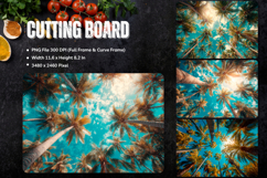 Sea Cutting Board Blue Ocean Chopping Board Sublimation_65 Product Image 1