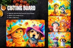 Cat Cutting Board Kitchen Fall Autumn Chopping Board_65 Product Image 1