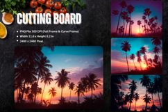 Sea Cutting Board Blue Ocean Chopping Board Sublimation_69 Product Image 1