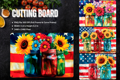 Patriotic Cutting Board USA Flag 4 of July Chopping Board_7 Product Image 1