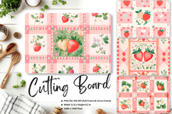 Fruit Cutting Board Strawberry Chopping Board Printables_75 Product Image 1