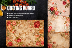Flower Cutting Board Kitchen Chopping Board Sublimation_82 Product Image 1