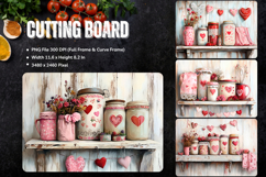 Mason Jars Flower Cutting Board Kitchen Chopping Board_83 Product Image 1