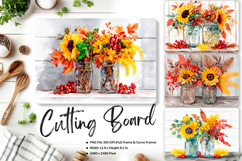 Flower Cutting Board Kitchen Chopping Board Sublimation_84 Product Image 1