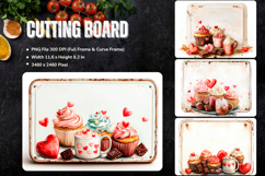 Cupcake Cutting Board Morning Coffee Chopping Board_84 Product Image 1