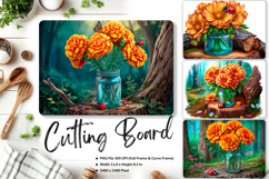 Flower Cutting Board Kitchen Chopping Board Sublimation_86 Product Image 1