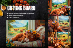 Highland Cow Cutting Board Kitchen Chopping Board Design_86 Product Image 1