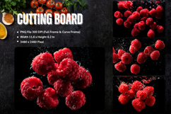 Fruit Cutting Board Raspberry Chopping Board Printables_1 Product Image 1