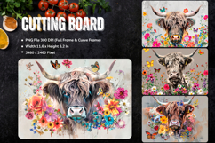 Highland Cow Cutting Board Kitchen Chopping Board Design_90 Product Image 1