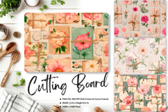 Flower Cutting Board Kitchen Chopping Board Sublimation_90 Product Image 1