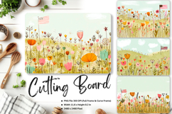 Flower Cutting Board Kitchen Chopping Board Sublimation_97 Product Image 1