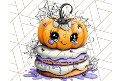 Whimsical Halloween Cake Clipart PNG, Spooky Desserts Product Image 4