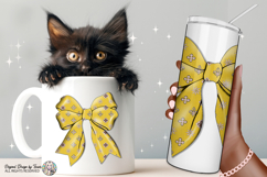 Yellow Luxury Coquette Bow PNG Chic Fashion Elegant Ribbon Product Image 4