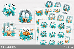Cute Ghost Sticker Printable. Halloween Sticker Design Product Image 1