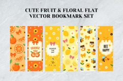 Cute Fruit Floral Bookmark Set,Modern Botanical Flat Vector Product Image 4