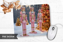 Christmas Charm Pink Nutcrackers in a Wonderland Mouse Pad Product Image 1