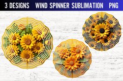 3D Flower Wind Spinner Sublimation PNG Product Image 1