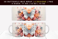 3d Butterfly Sublimation Mug | 3d Sublimation Butterfly Product Image 1