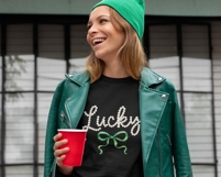 Coquette Lucky St Patrick's Day Png, Preppy St Patricks day Product Image 3