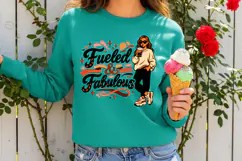 Fueled and Fabulous Coffee Lover Girl Aesthetic Sublimation Product Image 2
